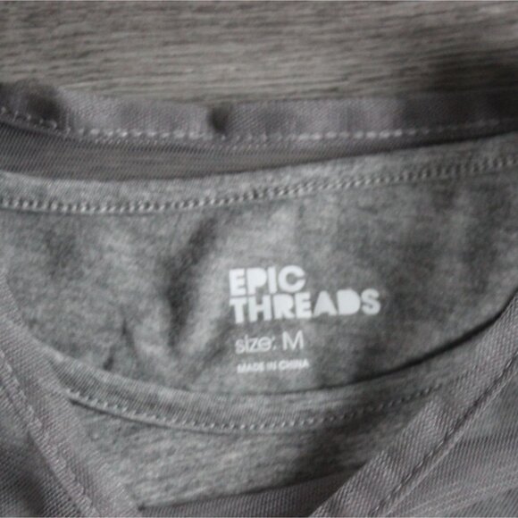 Epic Threads Girls Layered Short Sleeve Shirt-Girl Power-Gray-Medium-NWT - Picture 3 of 4